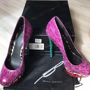 COPY - Brian Atwood Fontanne purple multi platfor…
